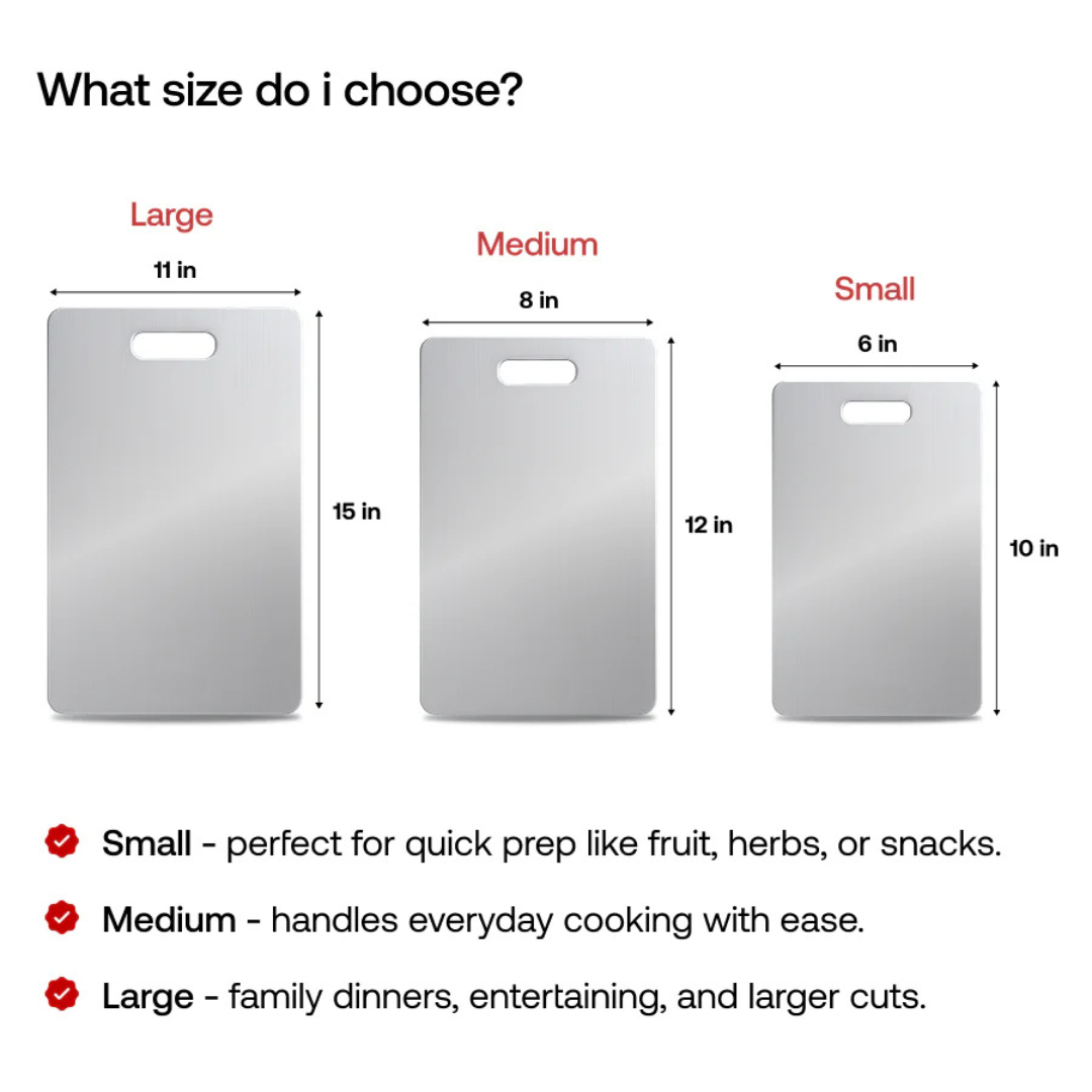 100% Pure Titanium Cutting Board