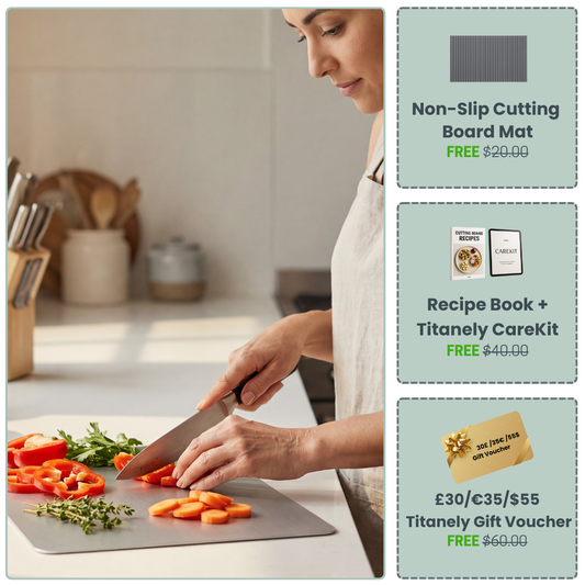100% Pure Titanium Cutting Board